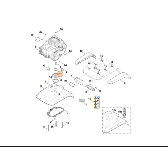 STIHL Glebogryzarka MH445.0 Pierścień uszczelniający 42x5 6241 992 5510